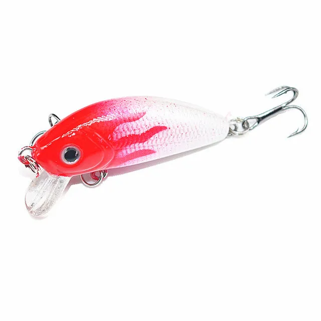 1Pcs 5cm 3.5g Minnow Hard Fishing Lure Artificial Bait 3D Eyes Fishing Pesca Wobblers Japan Mini Crankbait Minnows YR-201