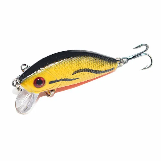 1Pcs 5cm 3.5g Minnow Hard Fishing Lure Artificial Bait 3D Eyes Fishing Pesca Wobblers Japan Mini Crankbait Minnows YR-201