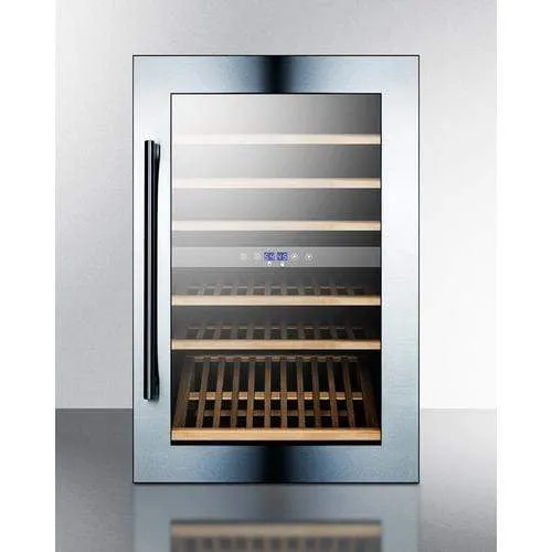 24 Inch Fully Integrated Dual-Zone Wine Cellar with 59-Bottle Capacity, Slide-Out Wooden Shelves, Temperature Alarm, Open Door Alarm, Sabbath Mode and Interior Light