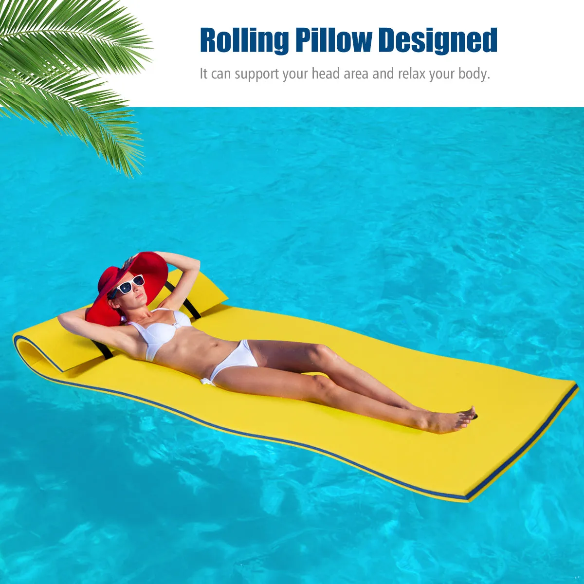 3-Layer Relaxing Tear-proof Water Mat-Yellow