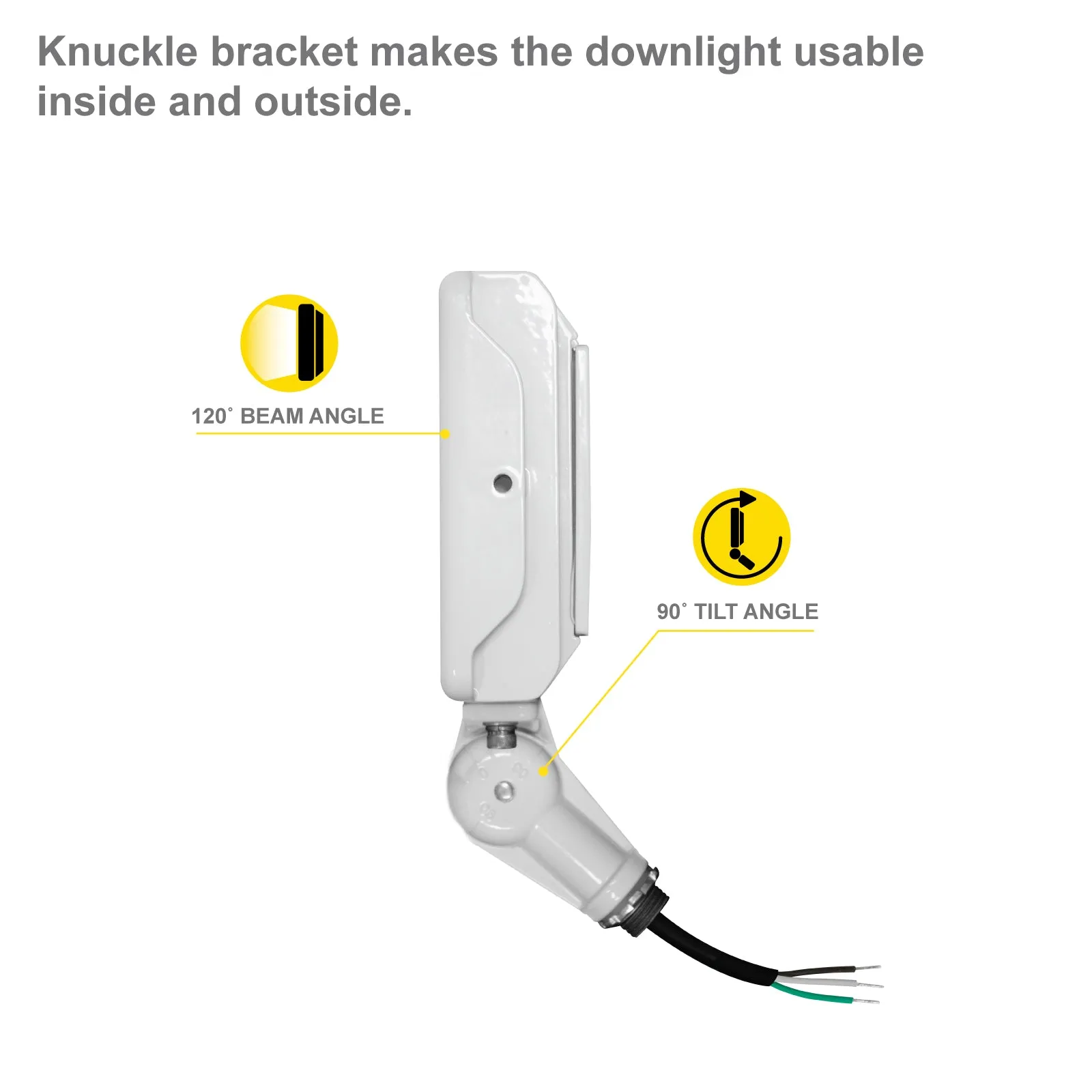 30W LED Flood Lights Outdoor Security Lighting - Waterproof - 3CCT 3000K-5000K - 4200LM - Knuckle Mount