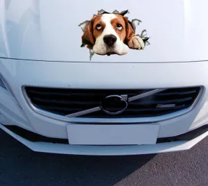 3D Lovely Beagle Sticker