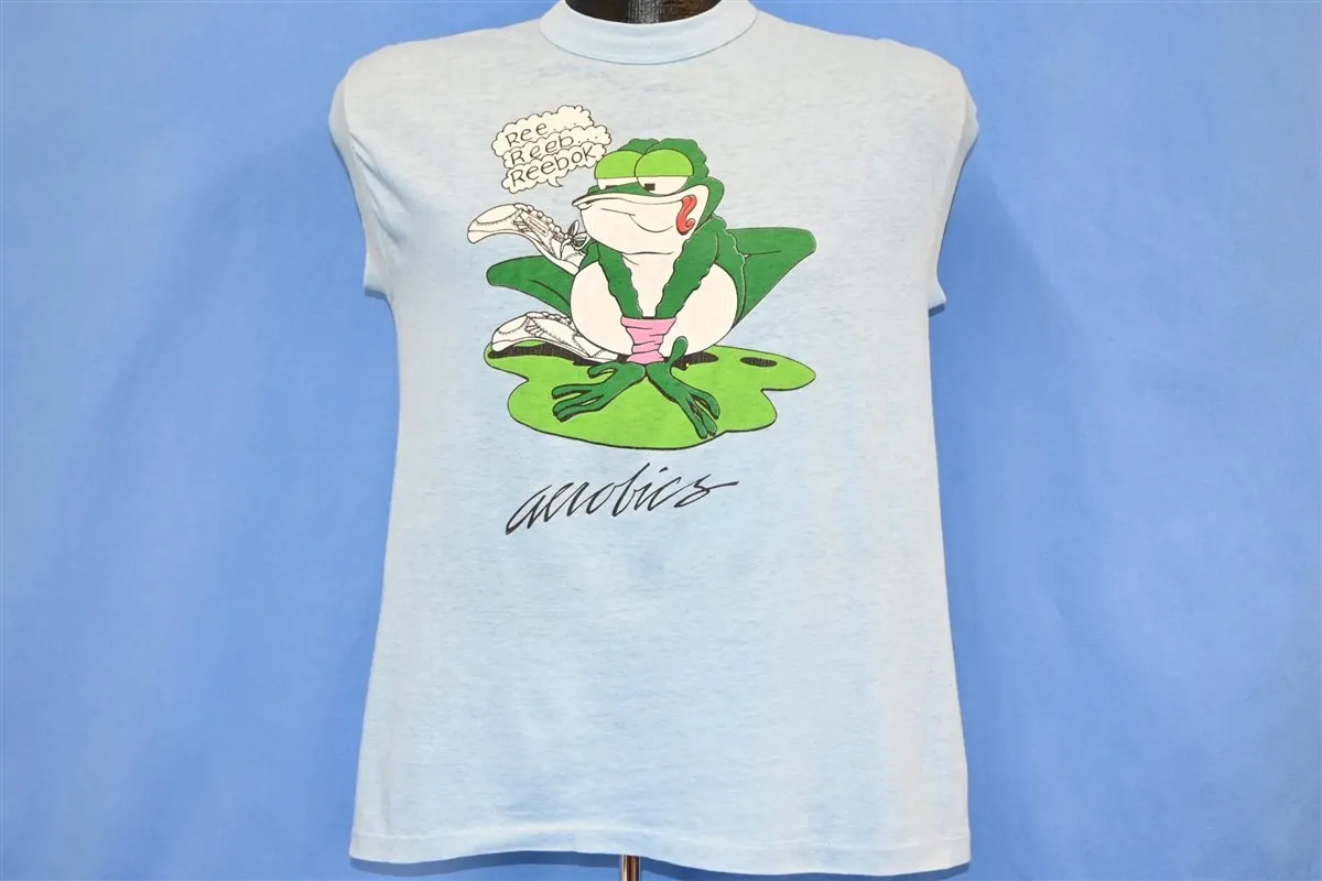 80s Reebok Frog Aerobics Muscle Tank Sportswear t-shirt Medium