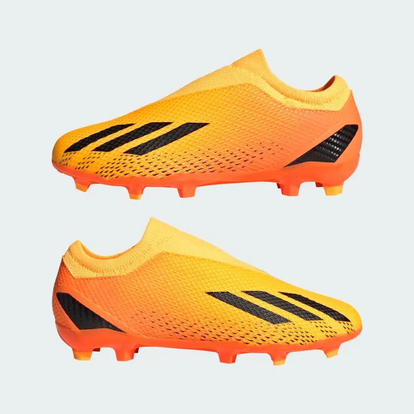 adidas X Speedportal.3 Laceless FG Youth Soccer Cleats GZ5060 Solar Gold/Black/Solar Orange