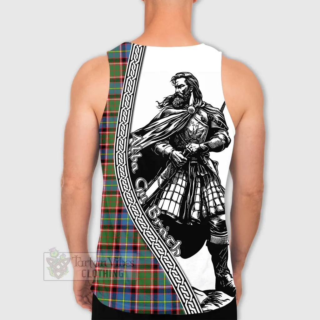 Aikenhead Tartan Clan Crest Men's Tank Top with Highlander Warrior Celtic Style