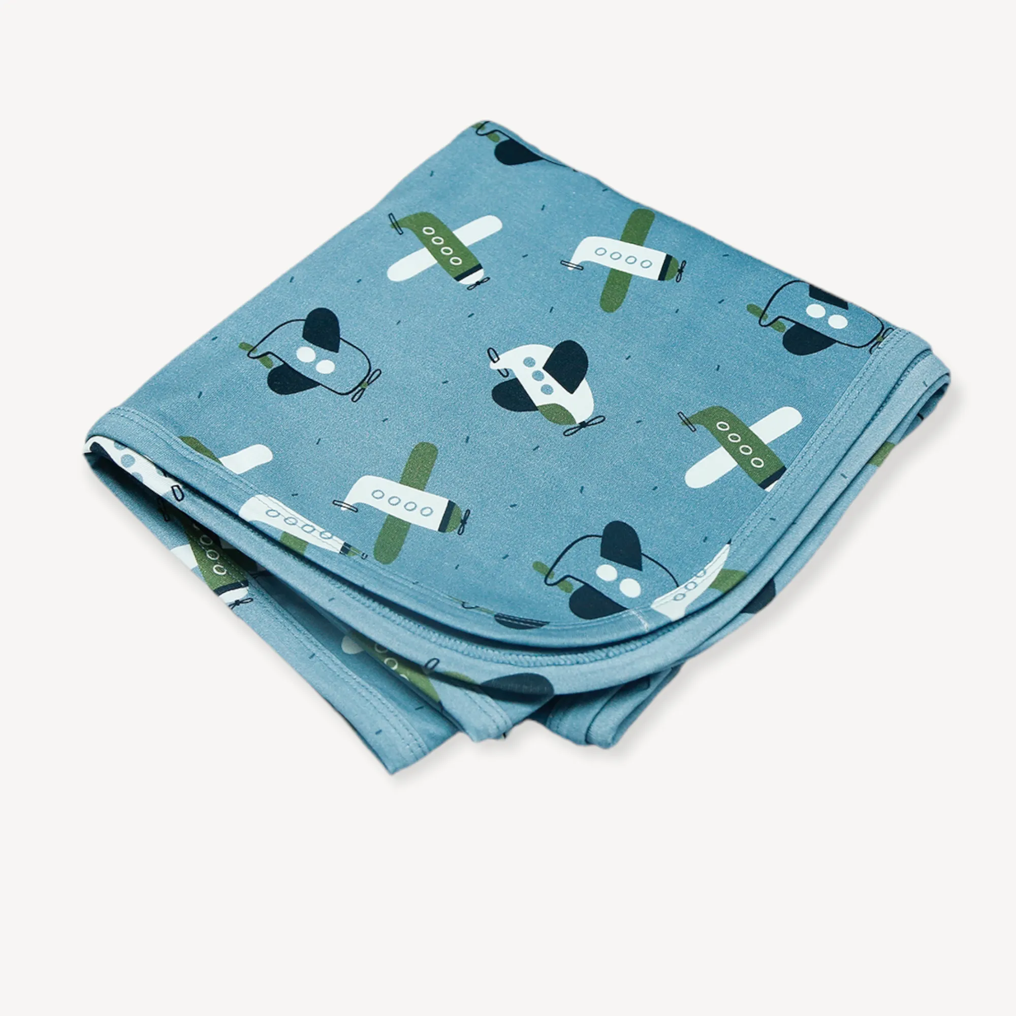 Airplanes Reversible Baby Blanket (Organic Jersey)