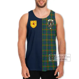 Aiton Tartan Men's Tank Top Alba with Scottish Lion Royal Arm Half Style