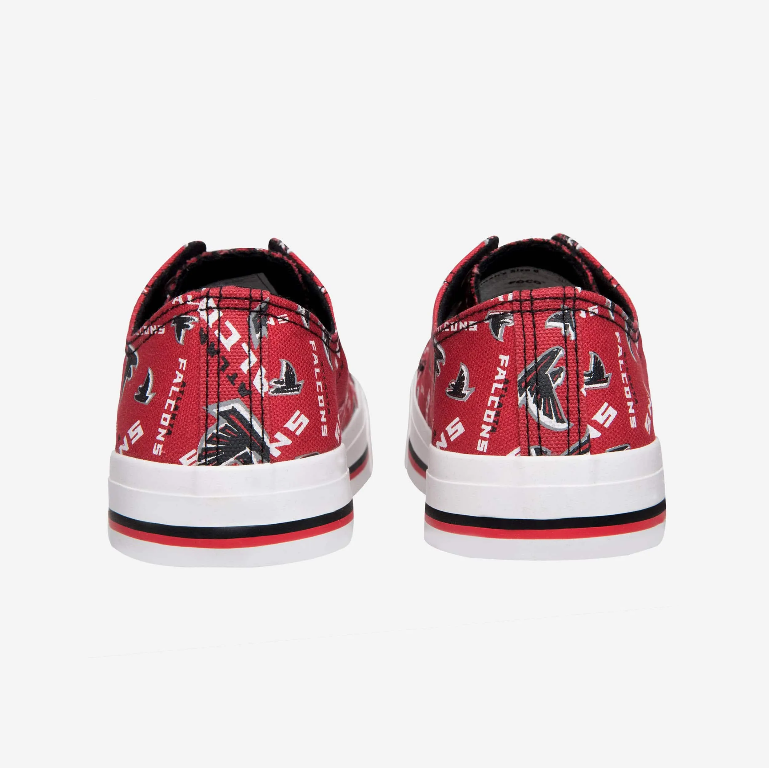 Atlanta Falcons Womens Low Top Repeat Print Canvas Shoe