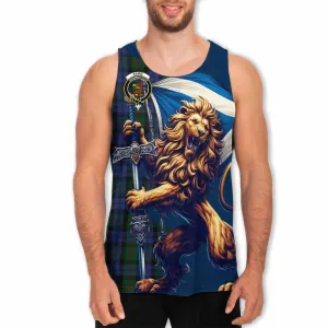 Baird Tartan Family Crest Men's Tank Top with Scottish Majestic Lion