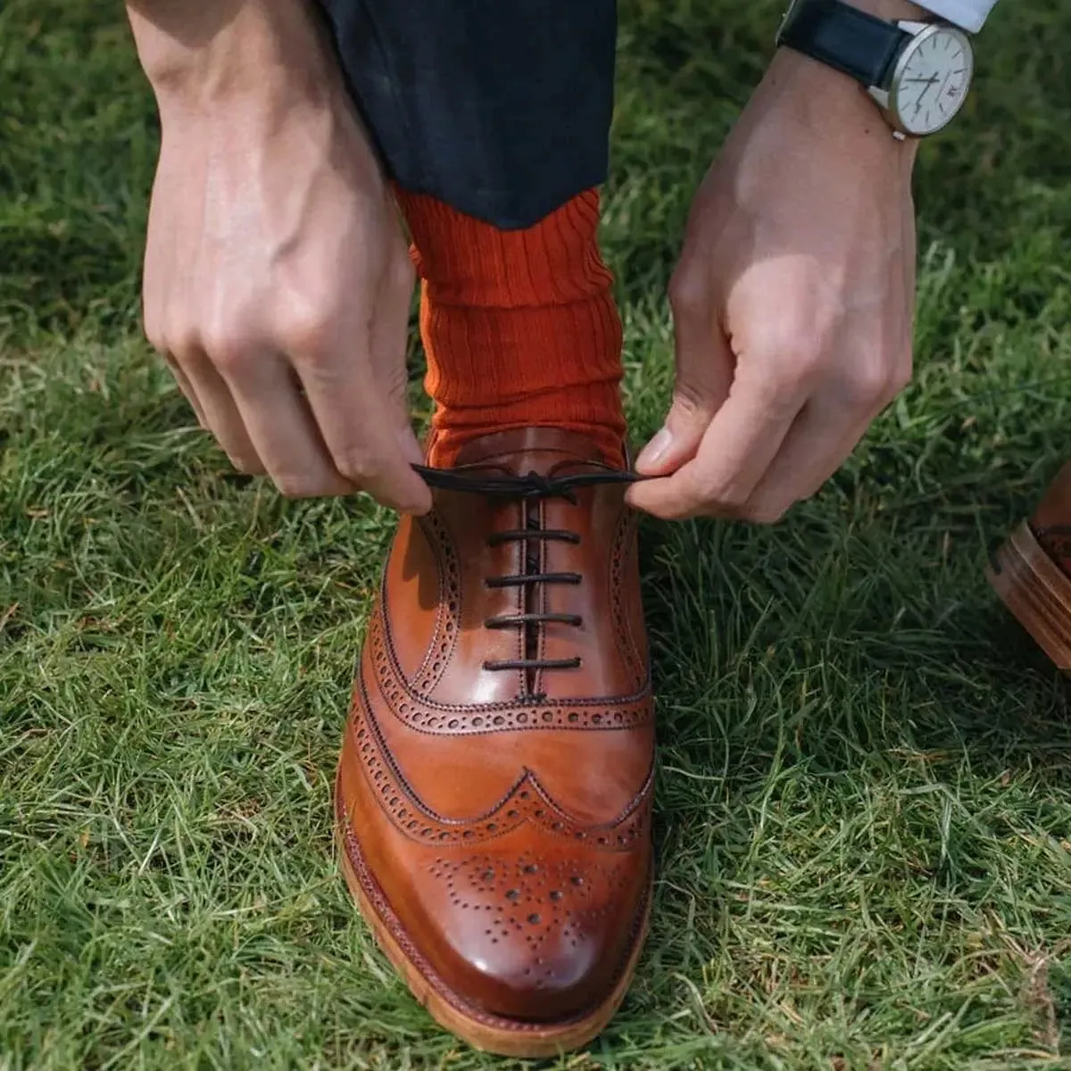 BARKER Turing Shoes - Mens Oxford Brogue Shoes - Antique Rosewood Calf