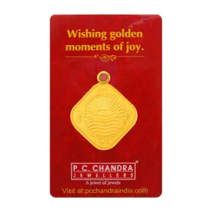 Beautiful 22k Boat Design 5 Gm Gold Coin Pendant From Pc Chandra Gold Coin Collection