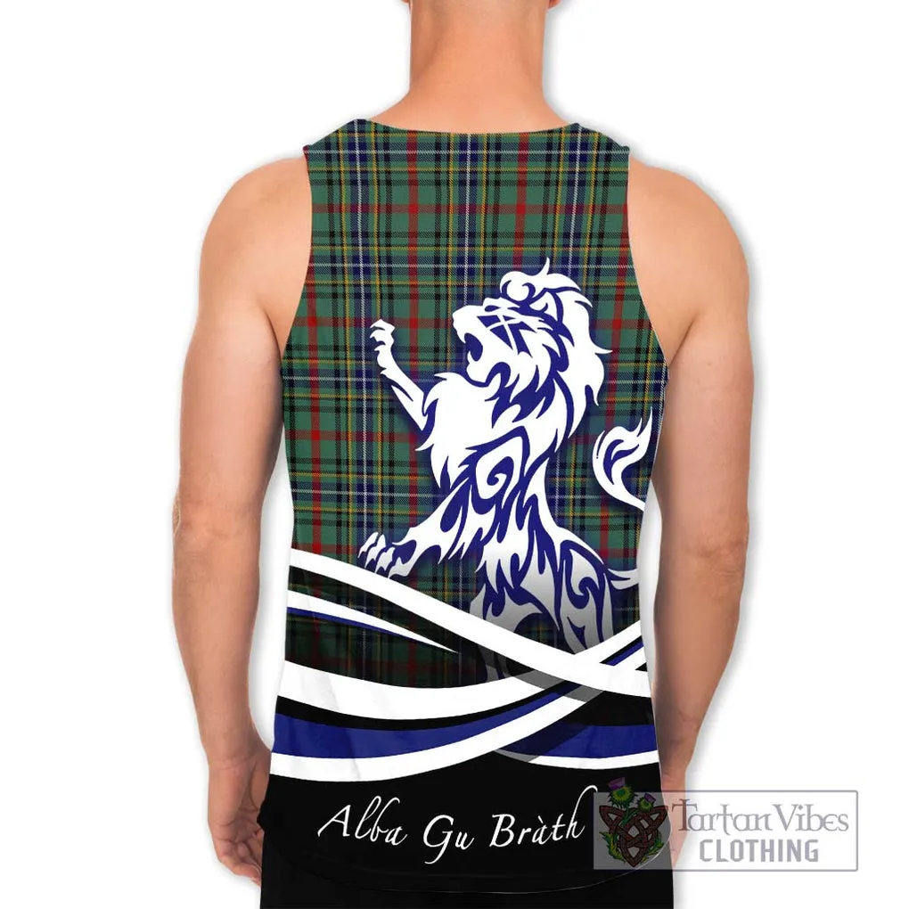 Bisset Tartan Men's Tank Top with Alba Gu Brath Regal Lion Emblem