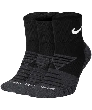 Black/Anthracite/White - Nike everyday max cushioned ankle sock (3 pairs)