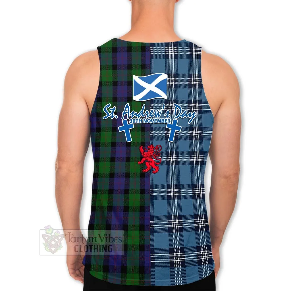 Blair Tartan Men's Tank Top Happy St. Andrew's Day Half Tartan Style