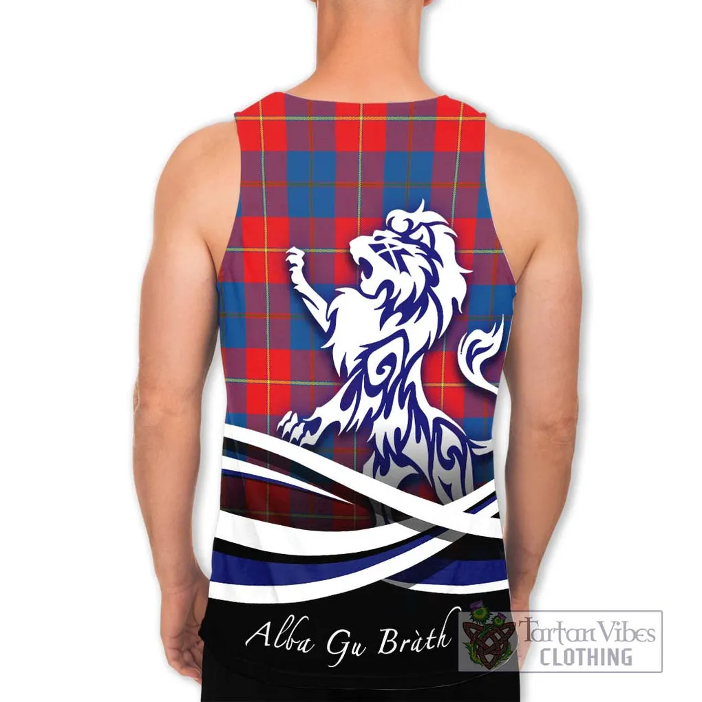 Blane Tartan Men's Tank Top with Alba Gu Brath Regal Lion Emblem