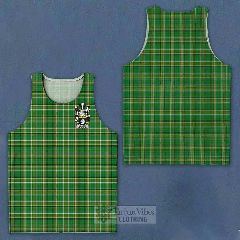 Boulger Irish Clan Tartan Men's Tank Top with Coat of Arms