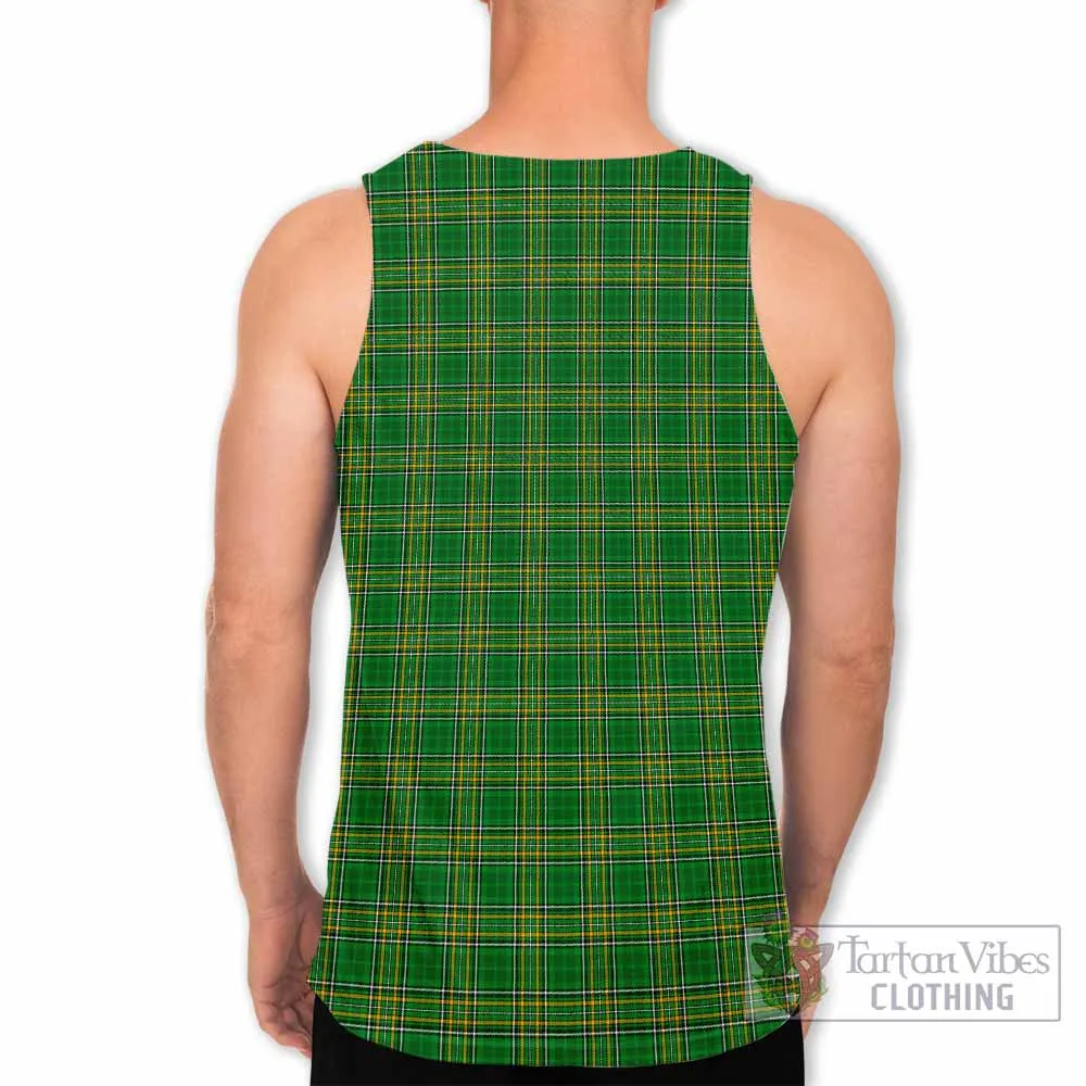 Boulger Irish Clan Tartan Men's Tank Top with Coat of Arms