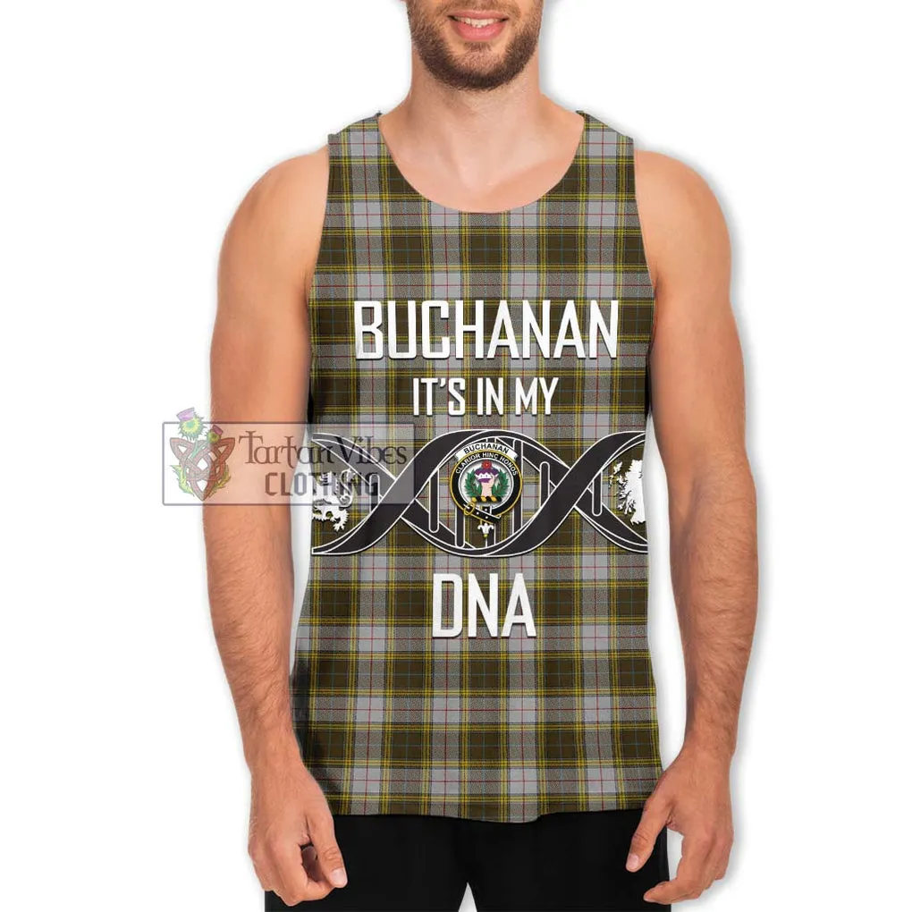 Buchanan Dress Tartan Men's Tank Top with Family Crest DNA In Me Style