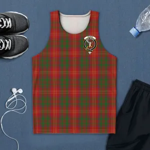 Burns Tartan Mens Tank Top with Family Crest