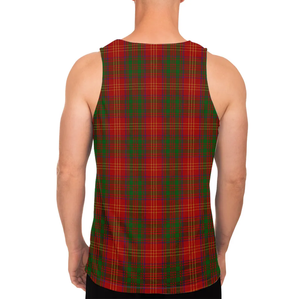 Burns Tartan Mens Tank Top with Family Crest