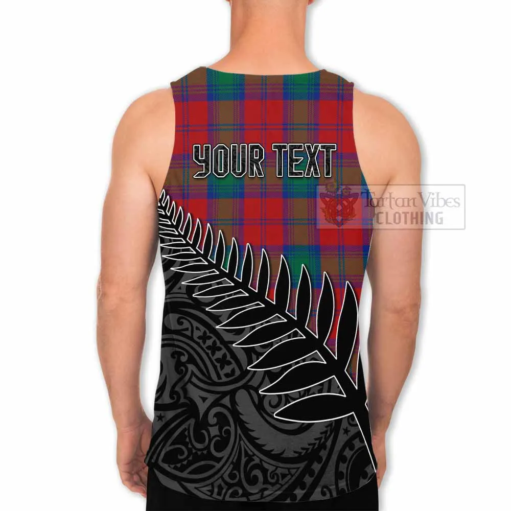 Byres (Byses) Crest Tartan Men's Tank Top with New Zealand Silver Fern Half Style