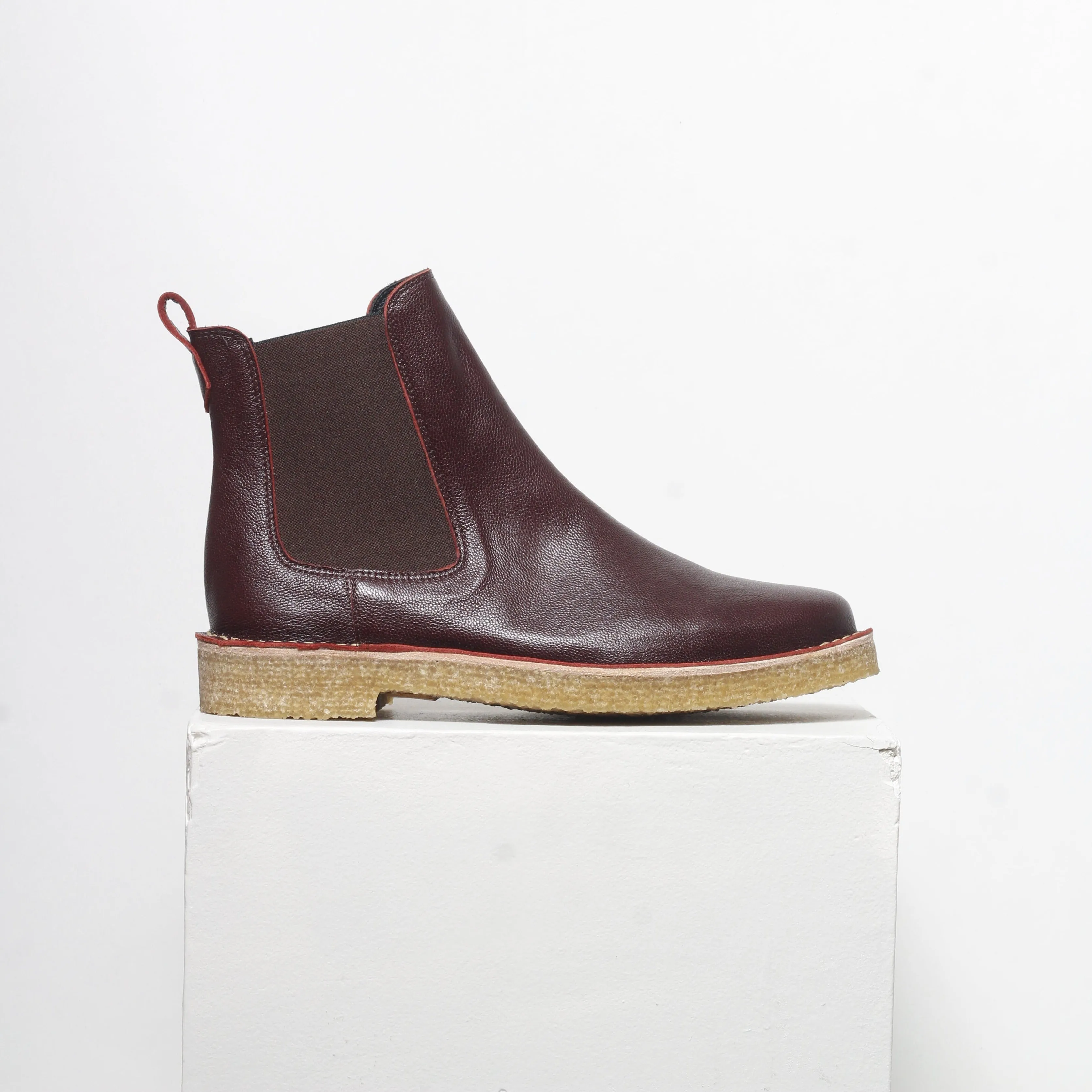 Chris Burgundy Chelsea Boots