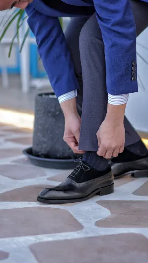 Classic Black Brogue Oxford Shoes