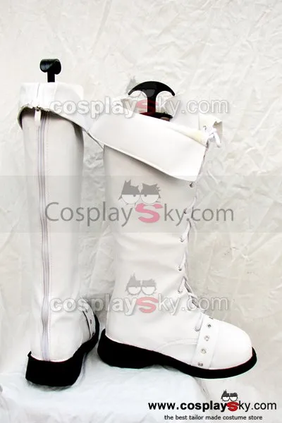 Classical White Boots Shoes Can be flipped Custom Made