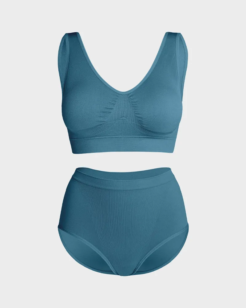 Comfort Wireless Sports Bra and Seamless Panty Set