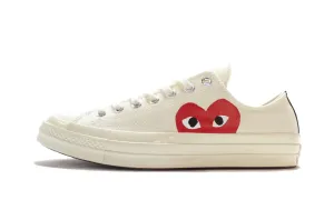 COMME DES GARÇONS PLAY CONVERSE CHUCK TAYLOR LOW ALL STAR WHITE