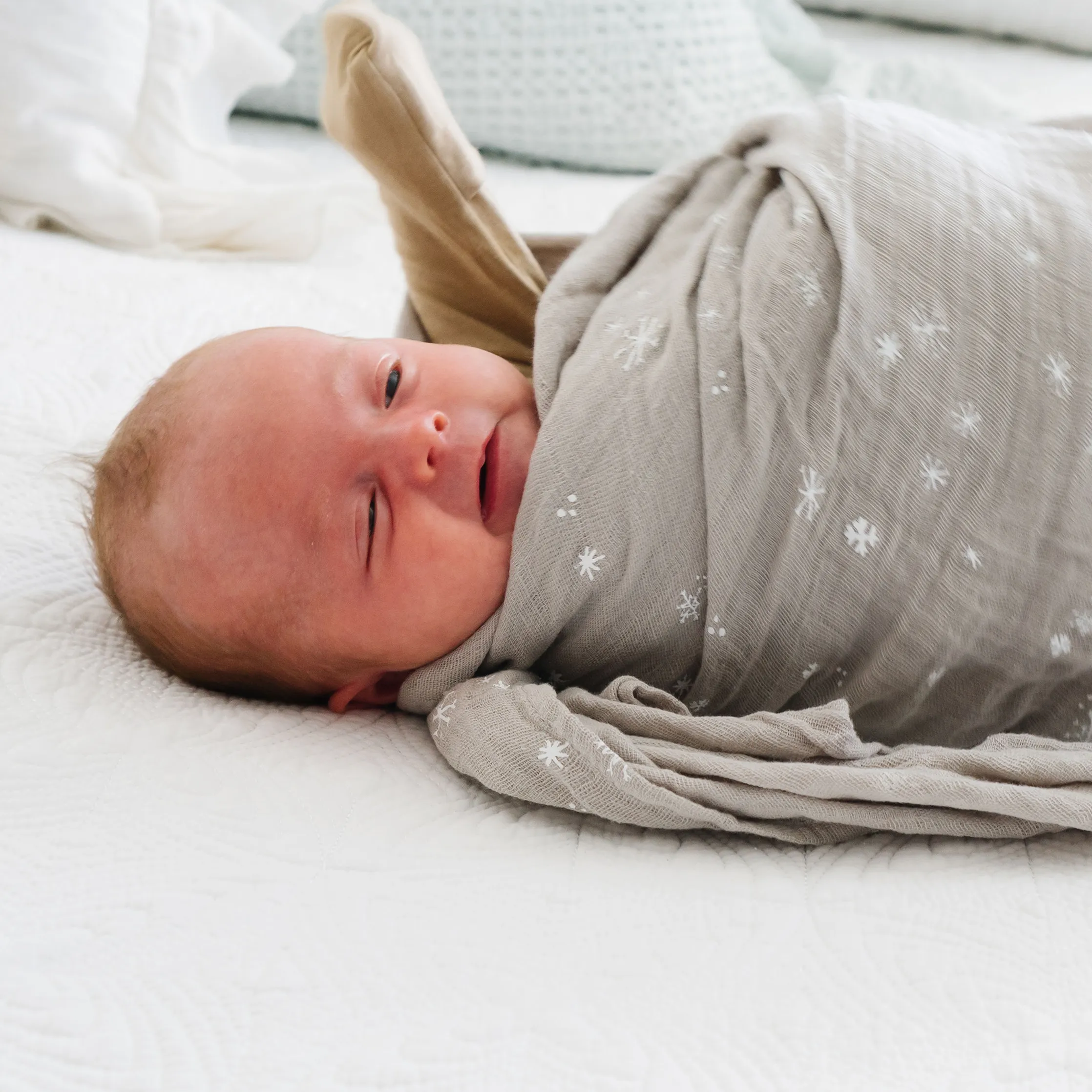 Cotton Muslin Swaddle Blanket 2 Pack - Powder Party