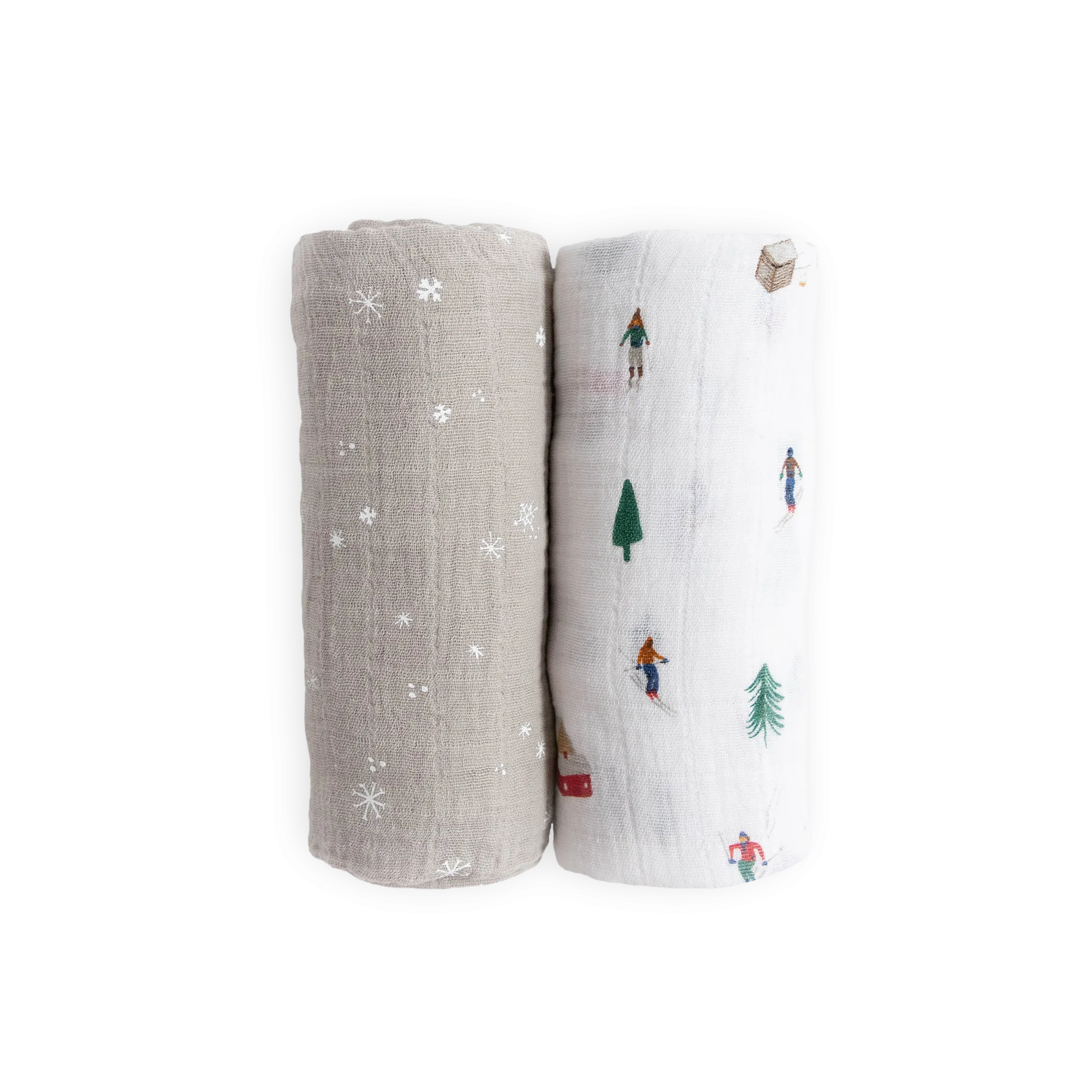 Cotton Muslin Swaddle Blanket 2 Pack - Powder Party