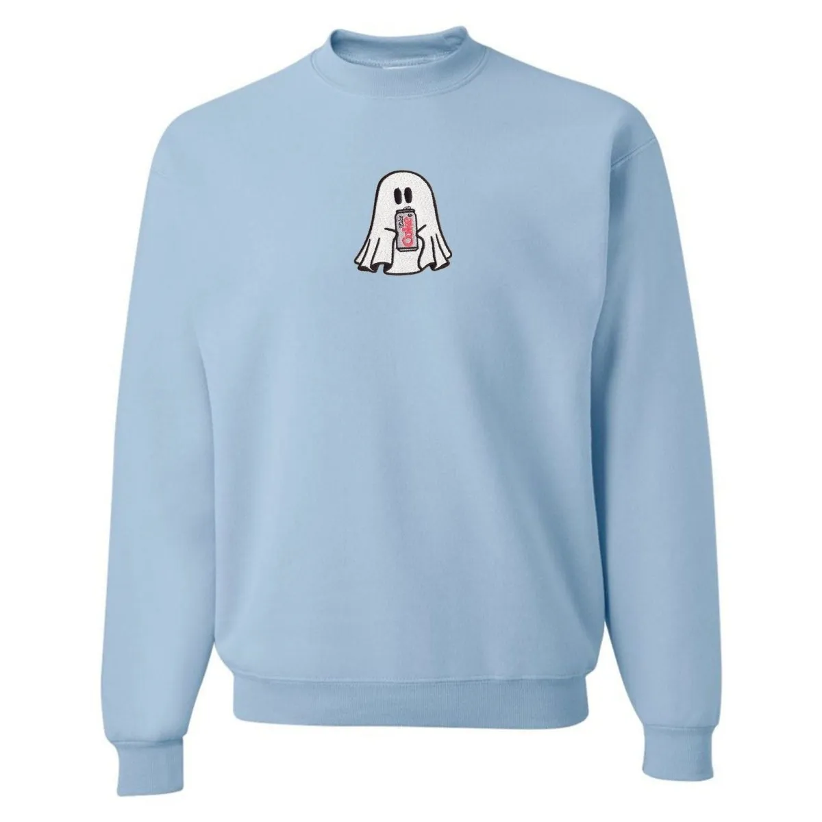 'Diet Coke Ghost' Embroidered Crewneck Sweatshirt