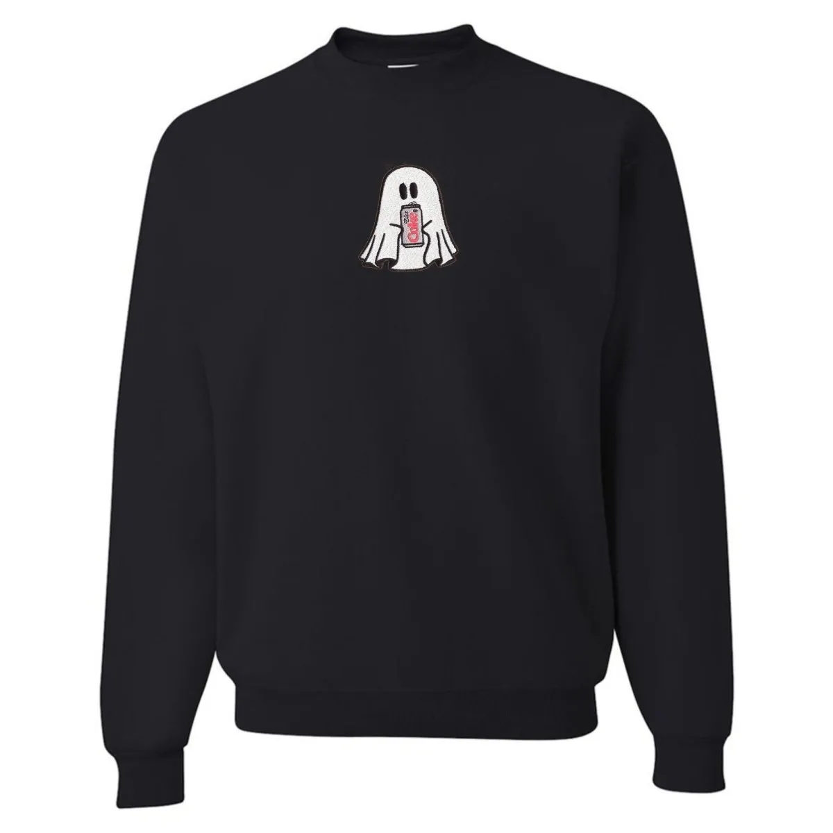 'Diet Coke Ghost' Embroidered Crewneck Sweatshirt