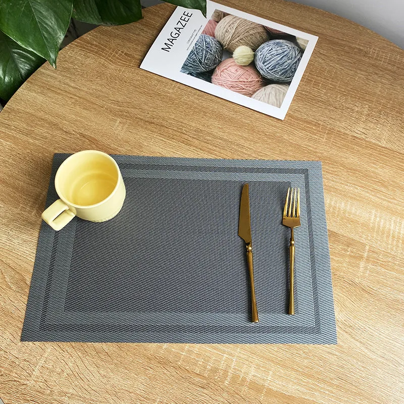 Dining Table Mat Western-Style Place PVC   Cup Mats