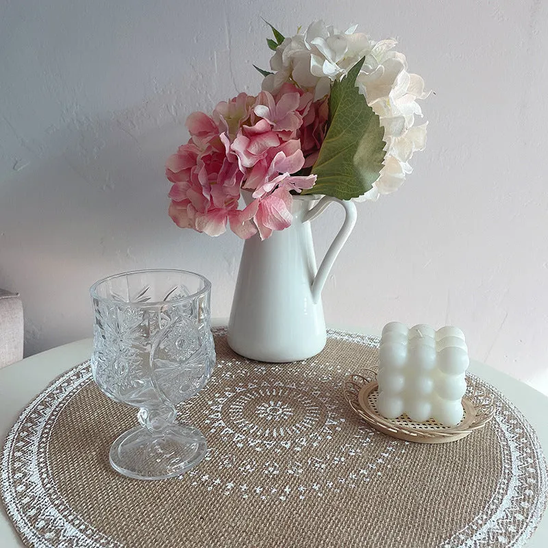 Dining Table Mat Woven Cotton and Linen Coaster  Insulation Mats