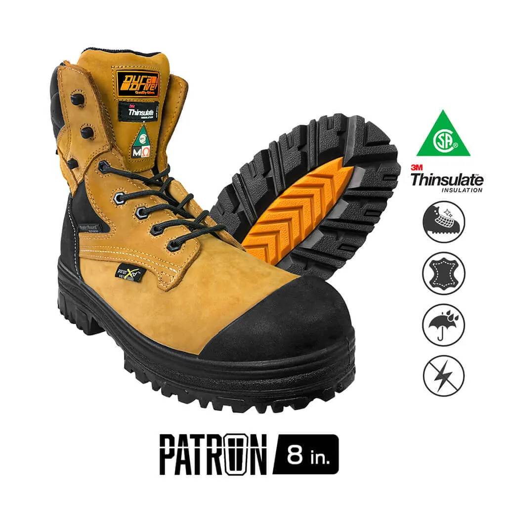 DuraDrive Men's CSA PATRON 8 in. Composite Toe Nubuck Waterproof Insulated Work Boots