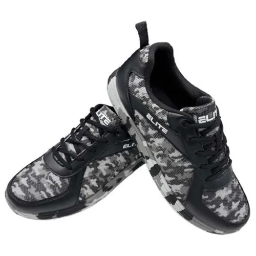 ELITE Men's Pinnacle Grey/Camo Athletic Lace Up Bowling Shoes