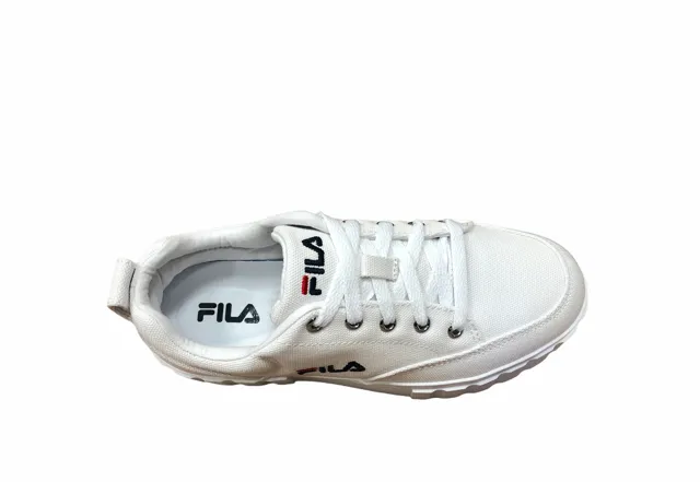 Fila scarpa sneakers in tela con zeppa da donna Sandblast 1011209.1FG bianco