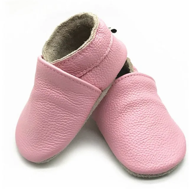 Genuine Leather Soft Sole Pre Walker - Pink