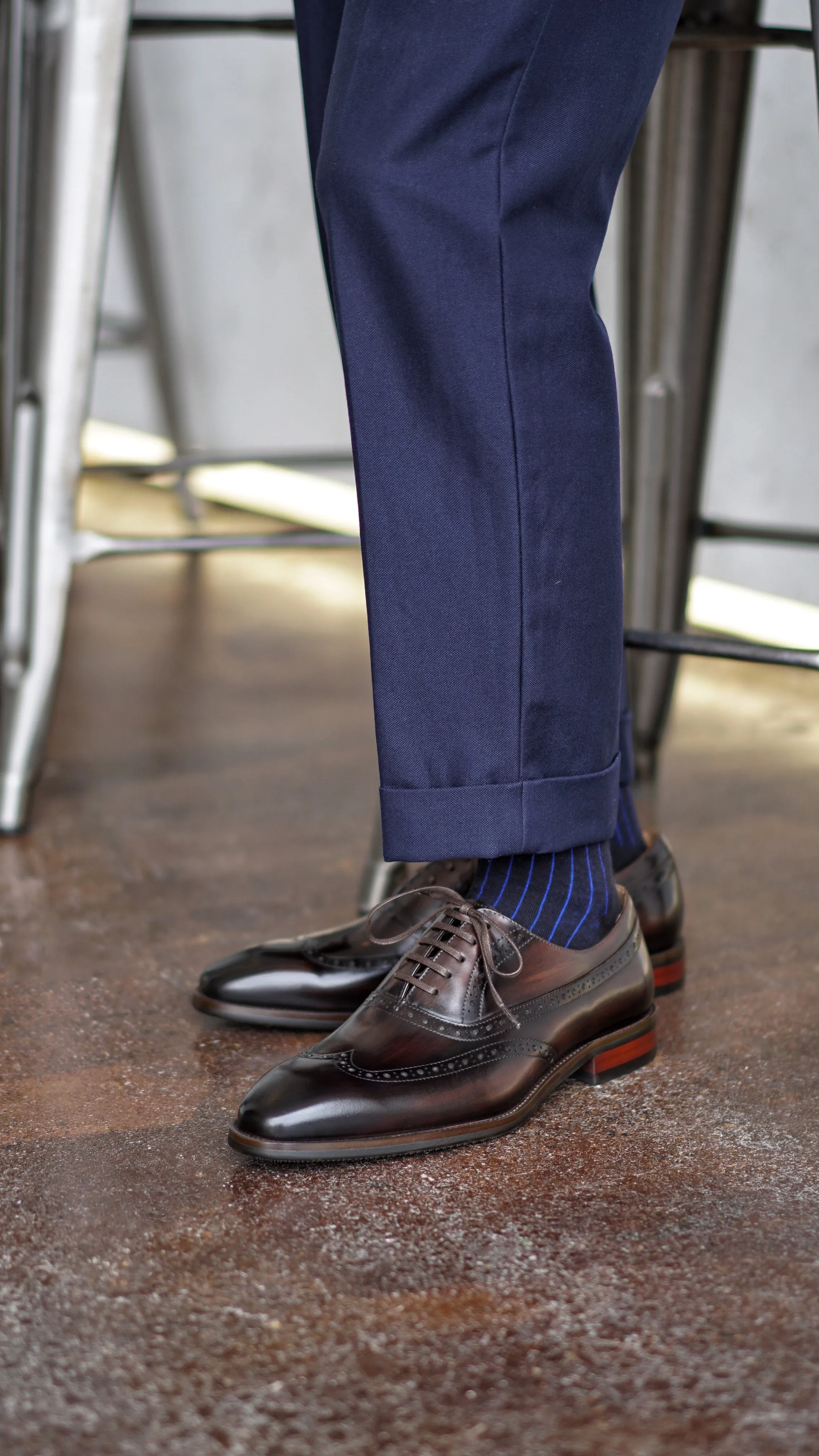 Handmade Burgundy Leather Brogues Oxford Shoes