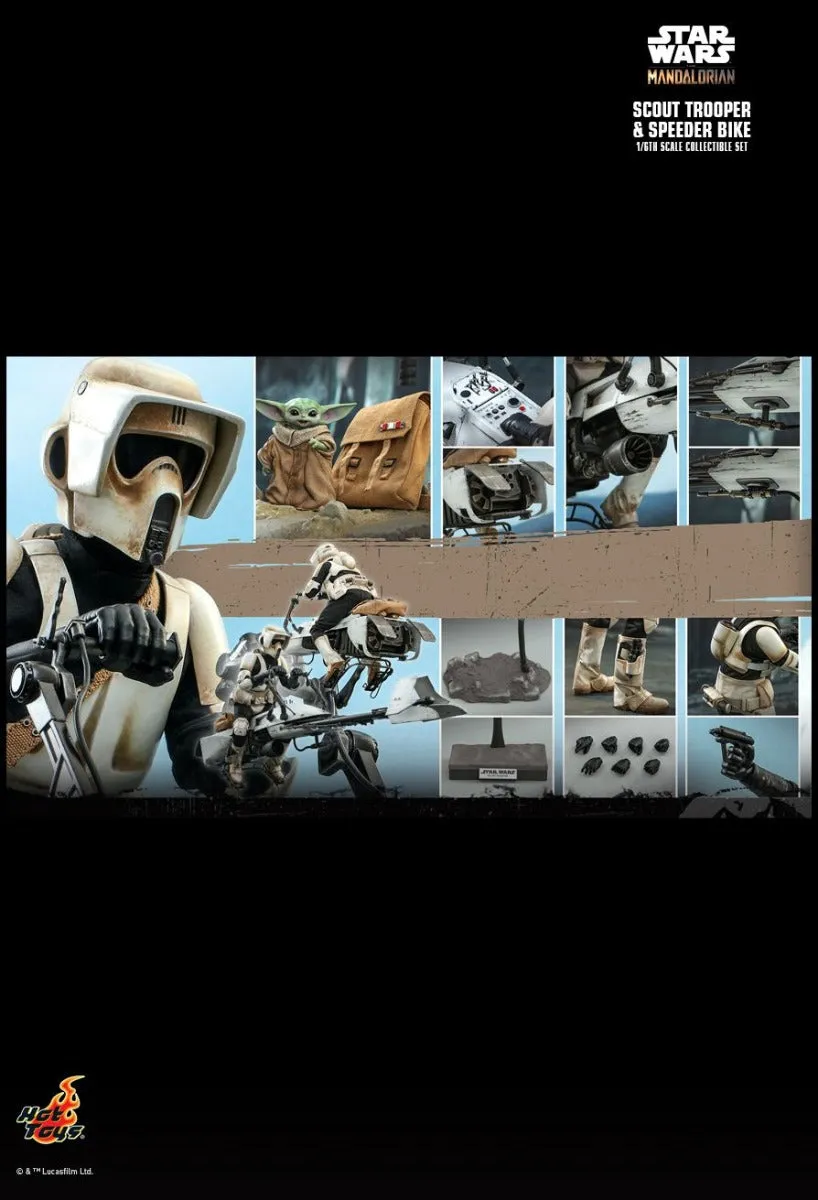 HOT TOYS STAR WARS THE MANDALORIAN SCOUT TROOPER AND SPEEDER BIKE 1/6 TMS017