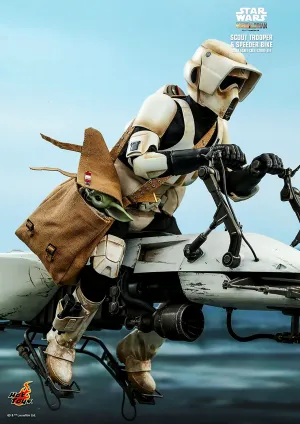 HOT TOYS STAR WARS THE MANDALORIAN SCOUT TROOPER AND SPEEDER BIKE 1/6 TMS017