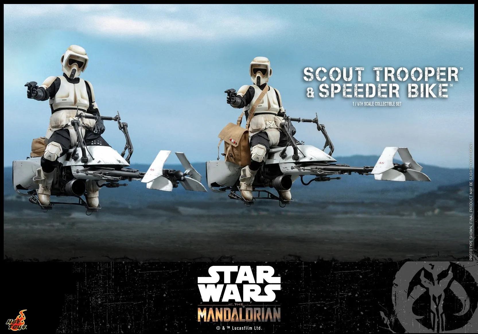 Hot Toys - TMS017 - The Mandalorian - 1/6th scale Scout Trooper and Speeder Bike Collectible Set