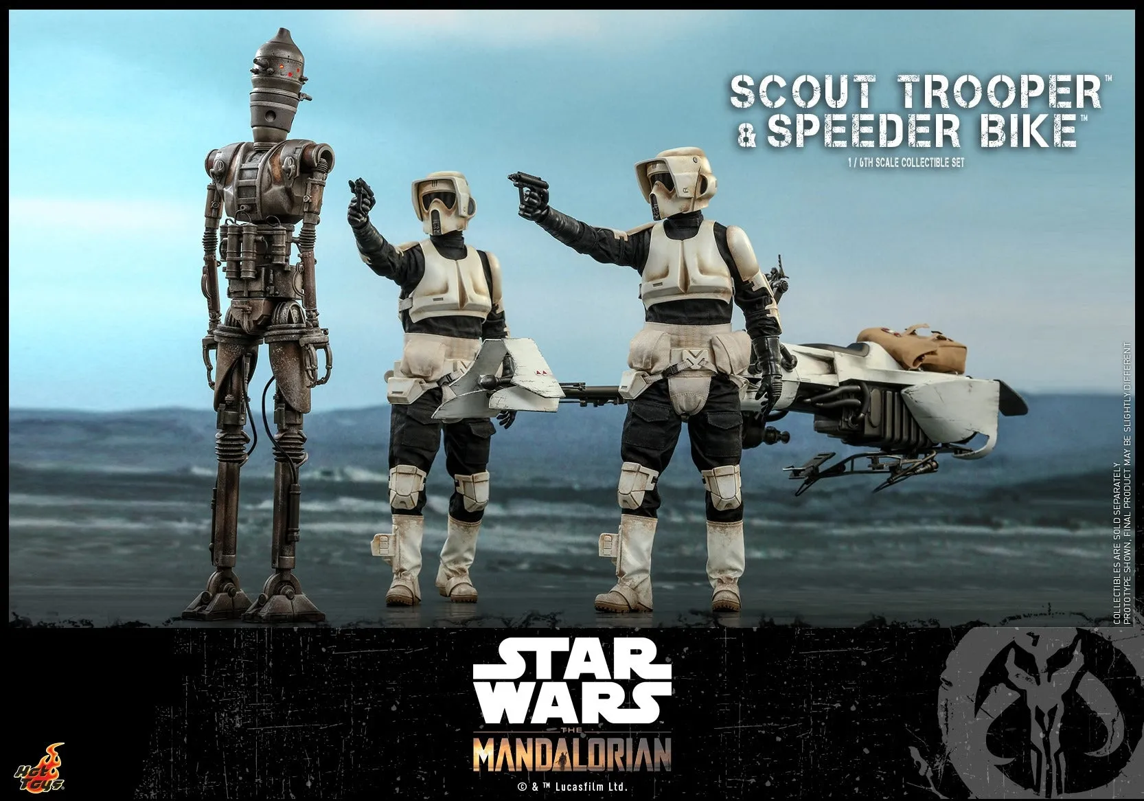 Hot Toys - TMS017 - The Mandalorian - 1/6th scale Scout Trooper and Speeder Bike Collectible Set