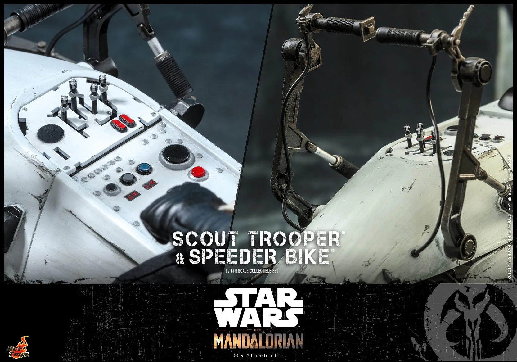 Hot Toys - TMS017 - The Mandalorian - 1/6th scale Scout Trooper and Speeder Bike Collectible Set