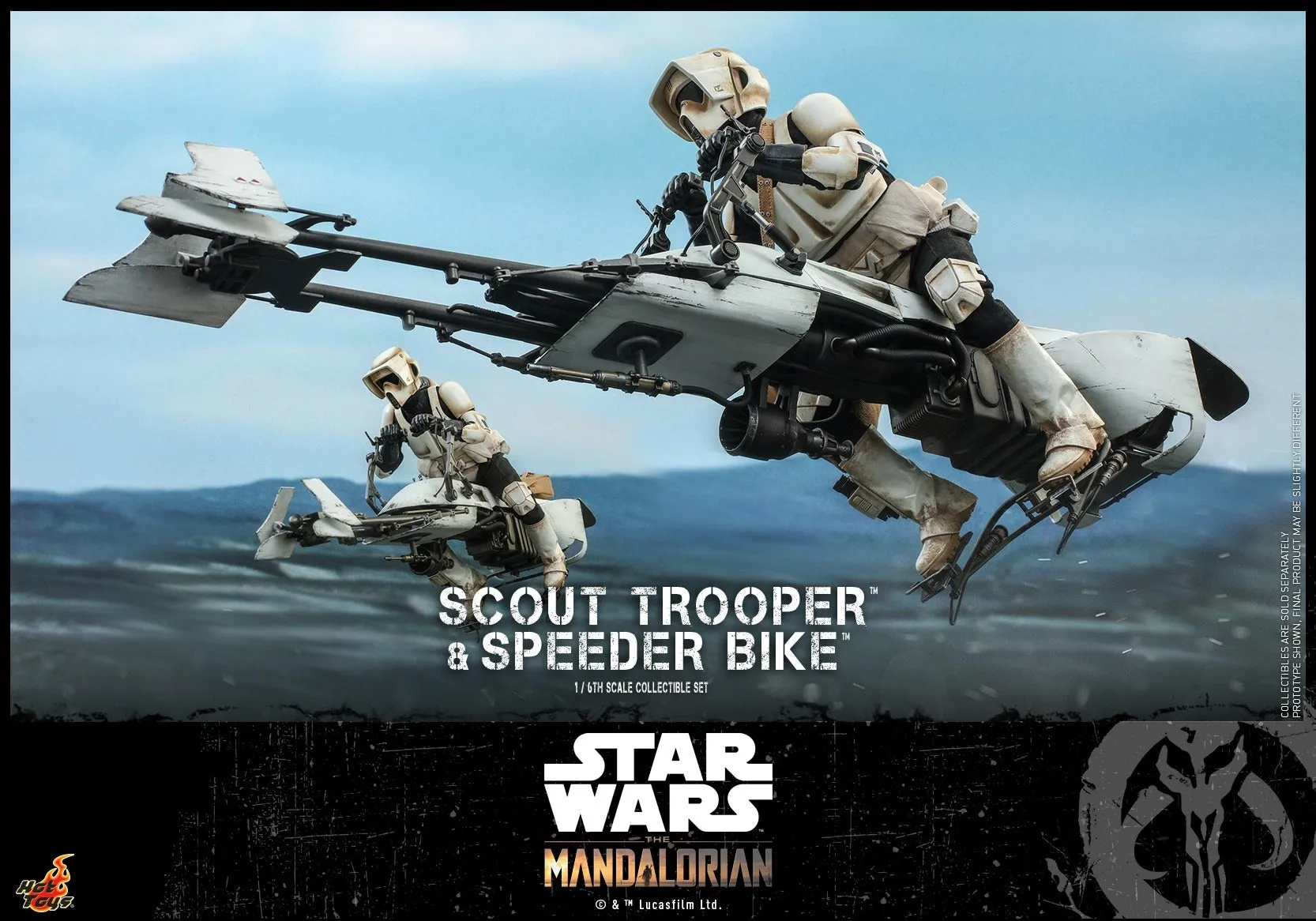 Hot Toys - TMS017 - The Mandalorian - 1/6th scale Scout Trooper and Speeder Bike Collectible Set