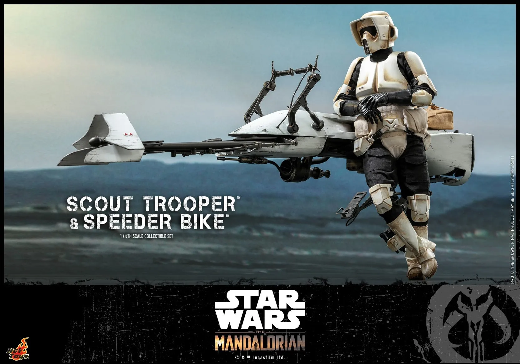 Hot Toys - TMS017 - The Mandalorian - 1/6th scale Scout Trooper and Speeder Bike Collectible Set