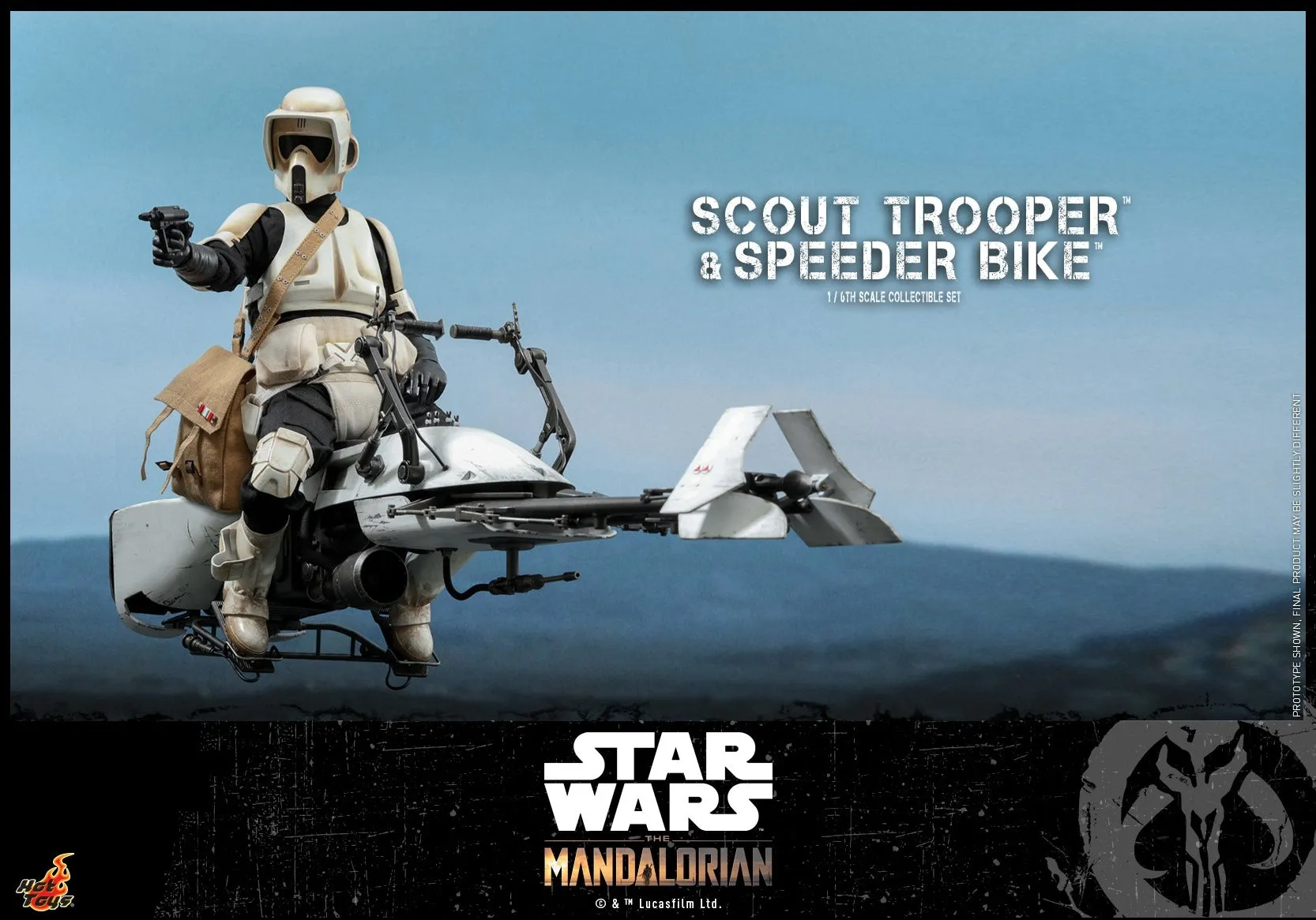 Hot Toys - TMS017 - The Mandalorian - 1/6th scale Scout Trooper and Speeder Bike Collectible Set