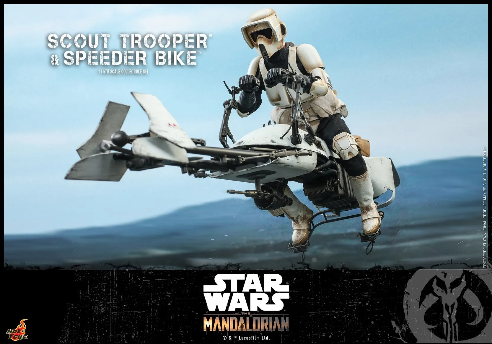 Hot Toys - TMS017 - The Mandalorian - 1/6th scale Scout Trooper and Speeder Bike Collectible Set